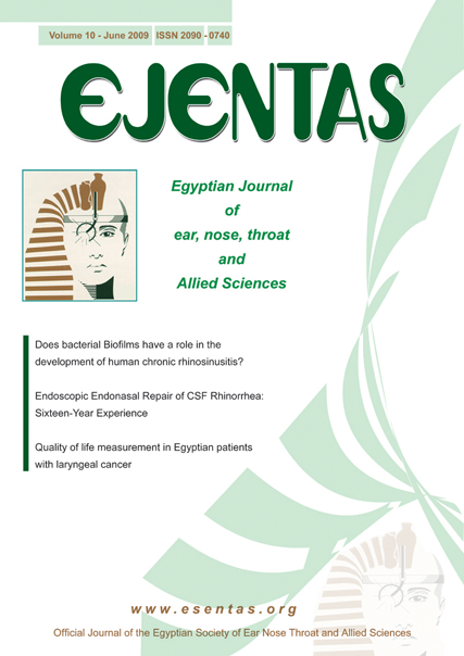 Egyptian Journal of Ear, Nose, Throat and Allied Sciences